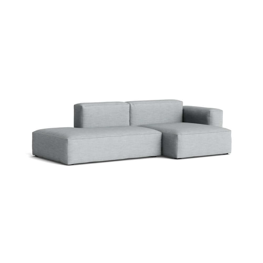 HAY - Canapé MAGS SOFT LOW armrest Sofa COMBINAISON 3 - Tissu SteelcutTrio Light Grey