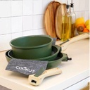 COOKUT - Trio poêles et casserole avec poignées détachables