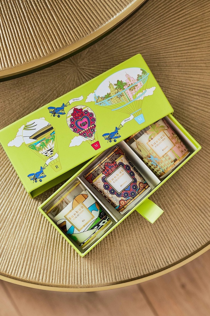 BAOBAB - Coffret TRIO TRAVEL Candles (Rio-Mexico-Miami)