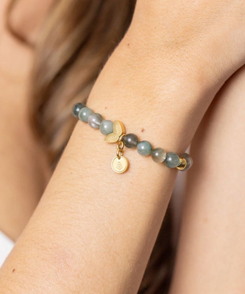 DIDYMA - Bracelet NEA Moss green (AGATE)