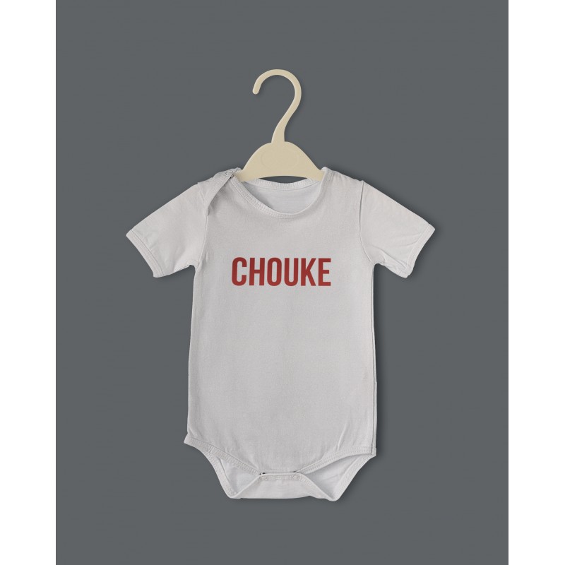 BELGE UNE FOIS - Body Bébé CHOUKE Blanc/Rouge