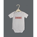 BELGE UNE FOIS - Body Bébé CHOUKE Blanc/Rouge