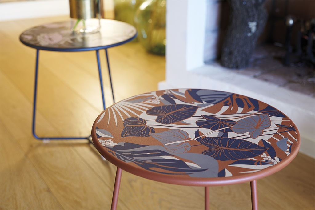 FERMOB - Table d'appoint/Tabouret COCOTTE Edition Limitée OCRE ROUGE