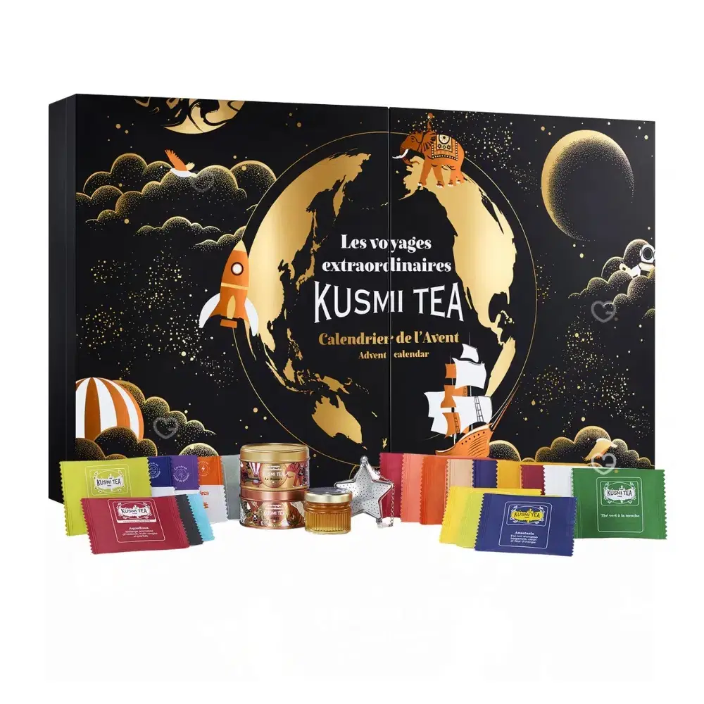 KUSMI TEA Calendrier de l avent 2025 Recto details.webp