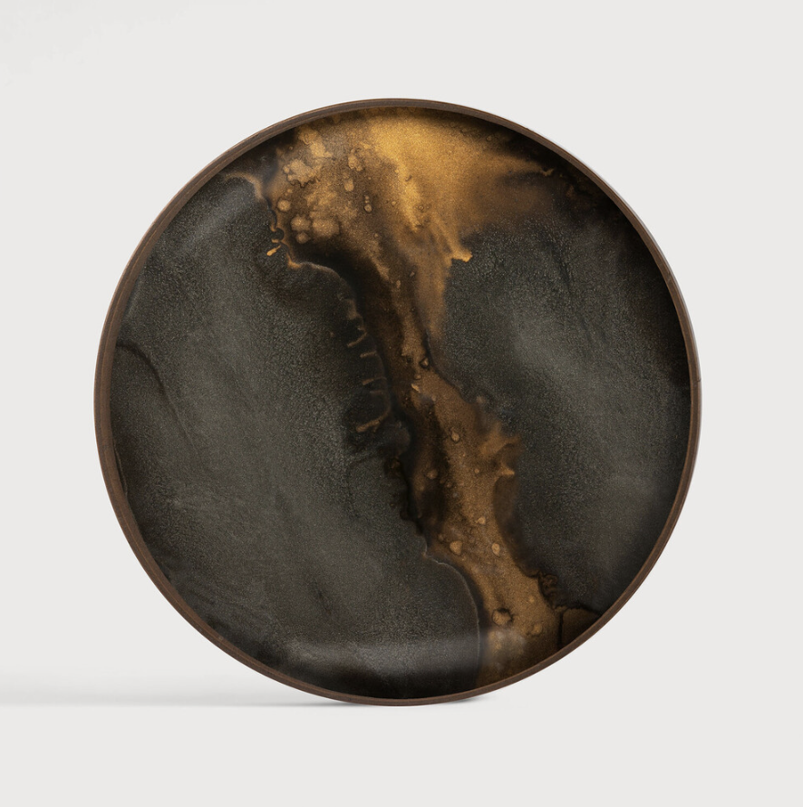 ETHNICRAFT - Plateau MINI ROND 30cm ORGANIC Glass