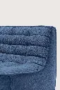 ETHNICRAFT - N701 Canapé MODULAIRE Module 2 places + module d'angle arrondi à 90° + module 3 places - Tissu Standard Bleu DETAILS COUTURE.webp