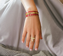 BANGLE UP - Jonc GRIGRI Doré/Coeur émail ROUGE
