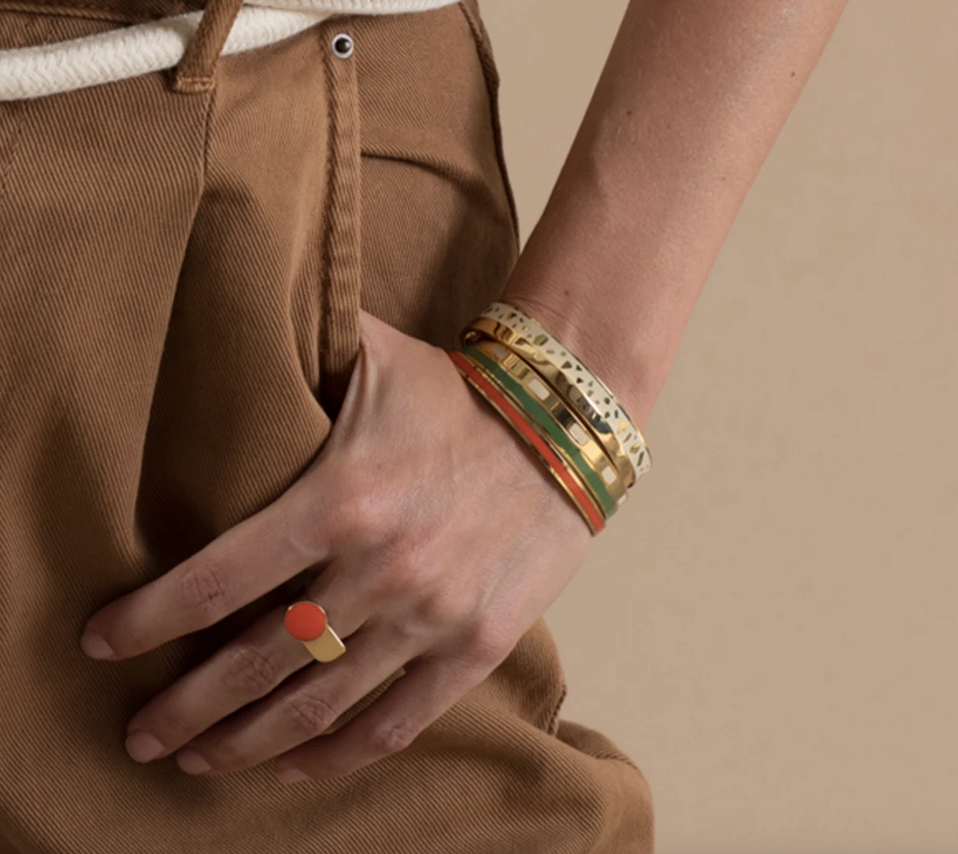 BANGLE UP - Jonc BANGLE 0.44 Doré/TANGERINE