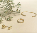 BANGLE UP - Jonc LUMI Doré/BLANC SABLE