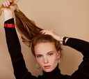 BANGLE UP - Bracelet GAYA Doré/Email TANGERINE