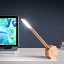Gingko - Octogone Lampe Alarme - Frêne blanc naturel