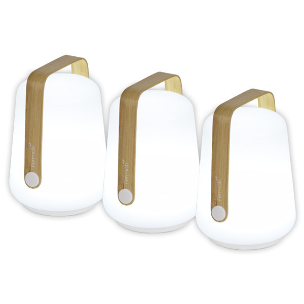 FERMOB - Lot de 3 Lampes portables Bamboo H12 cm BALAD