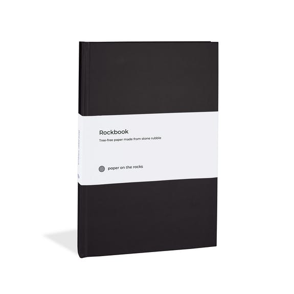 PAPER ON THE ROCKS - Carnet fibres minérales ROCKBOOK A5 MONOCOLOR (Différentes couleurs) (Noir)
