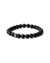 Gemini - Bracelet avec pierre Alpha Mat Noir 8mm