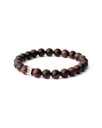 Gemini - Bracelet avec pierre Oeil de Tigre 8 mm (gem bordeaux)