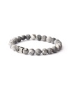 Gemini - Bracelet avec pierre Alpha gris mat 8mm