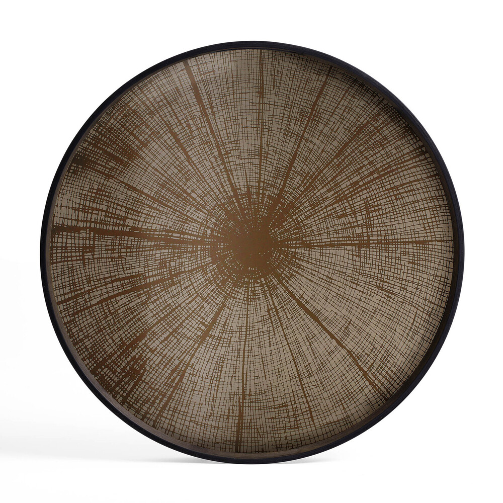 ETHNICRAFT - Plateau ROND 61cm Bronze Slice Mirror