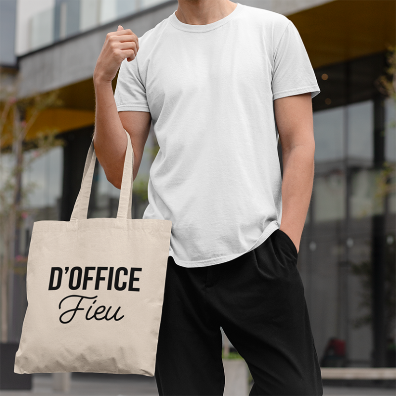 BELGE UNE FOIS - Totebag Blanc D'OFFICE FIEU