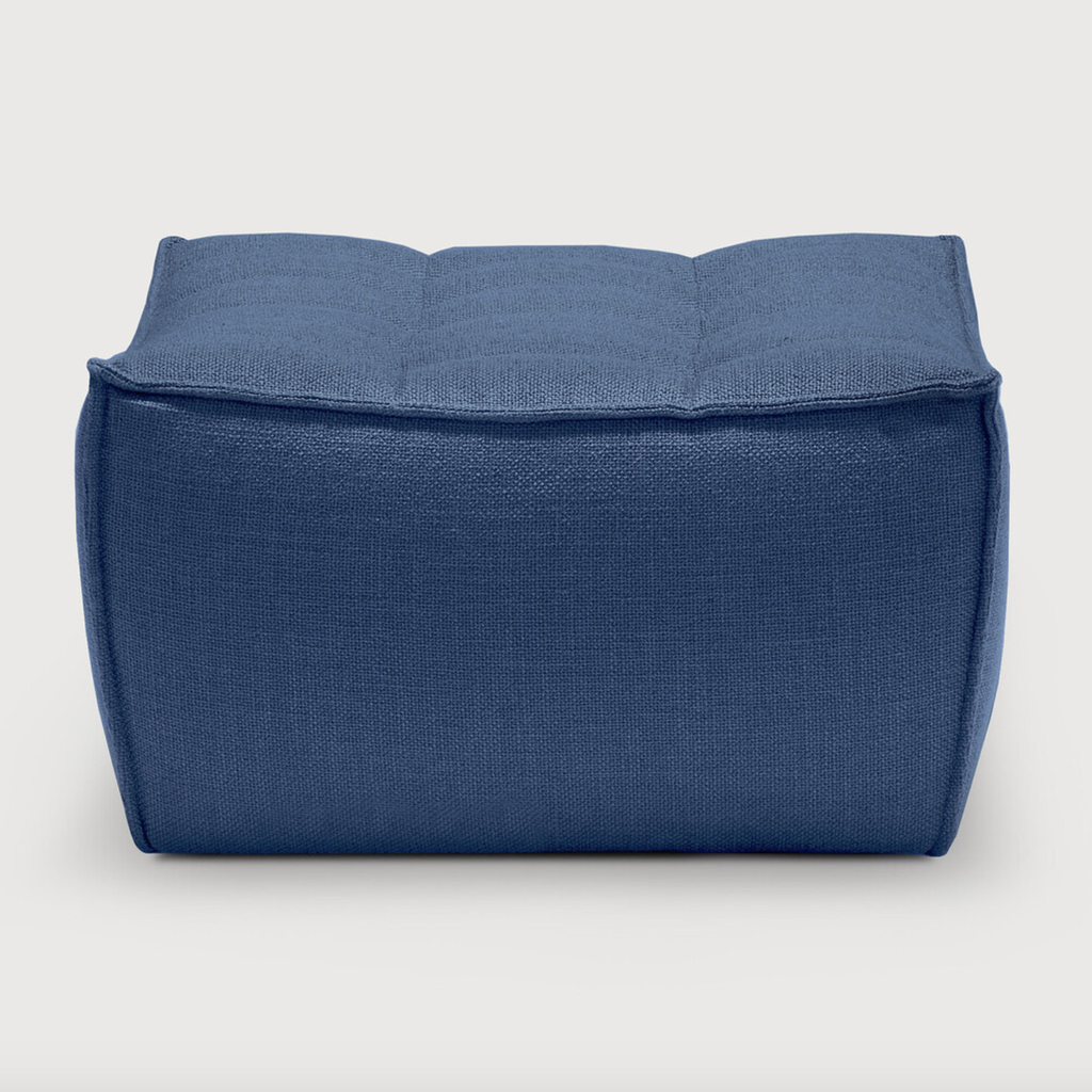 [5404023606938] ETHNICRAFT - N701 Canapé Pouf - Tissu Standard (Différents coloris) (Bleu)