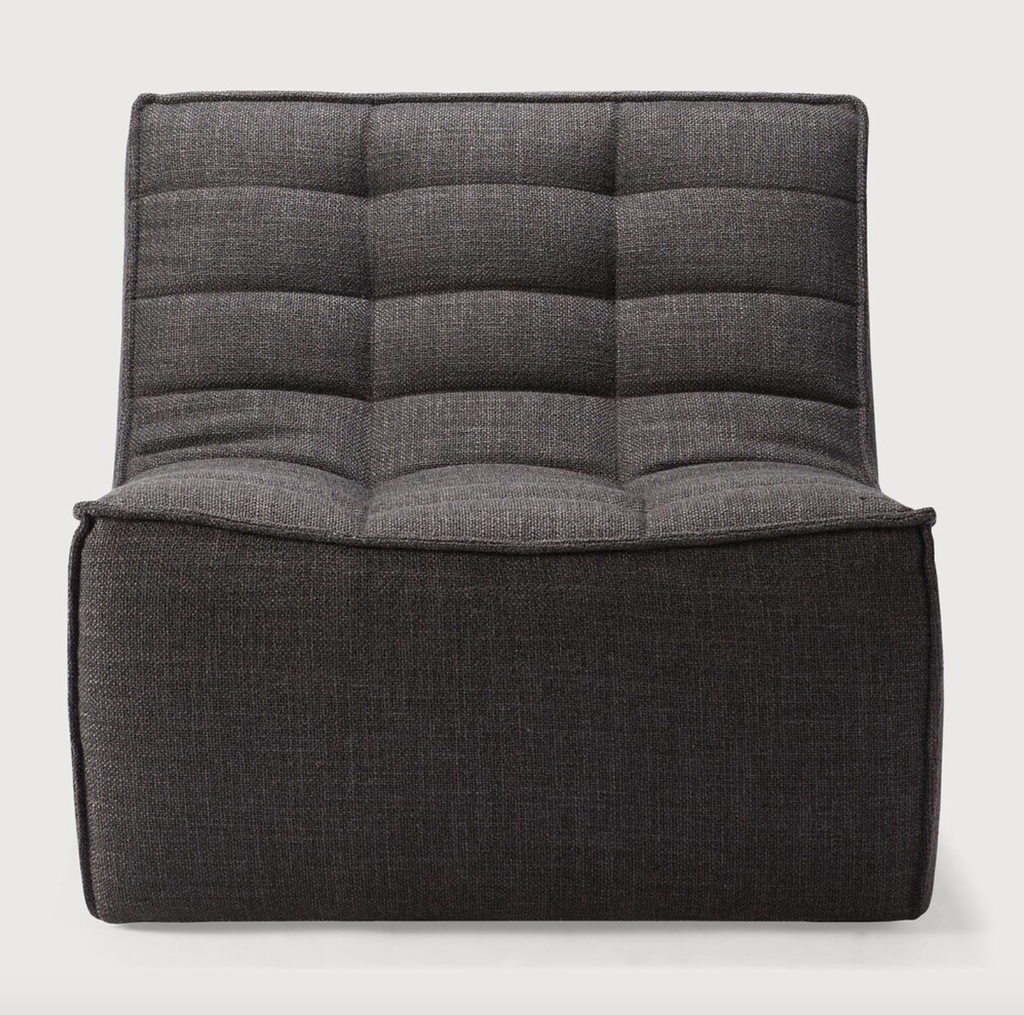 ETHNICRAFT - N701 Canapé 1 Place - Tissu Standard (Différents coloris)