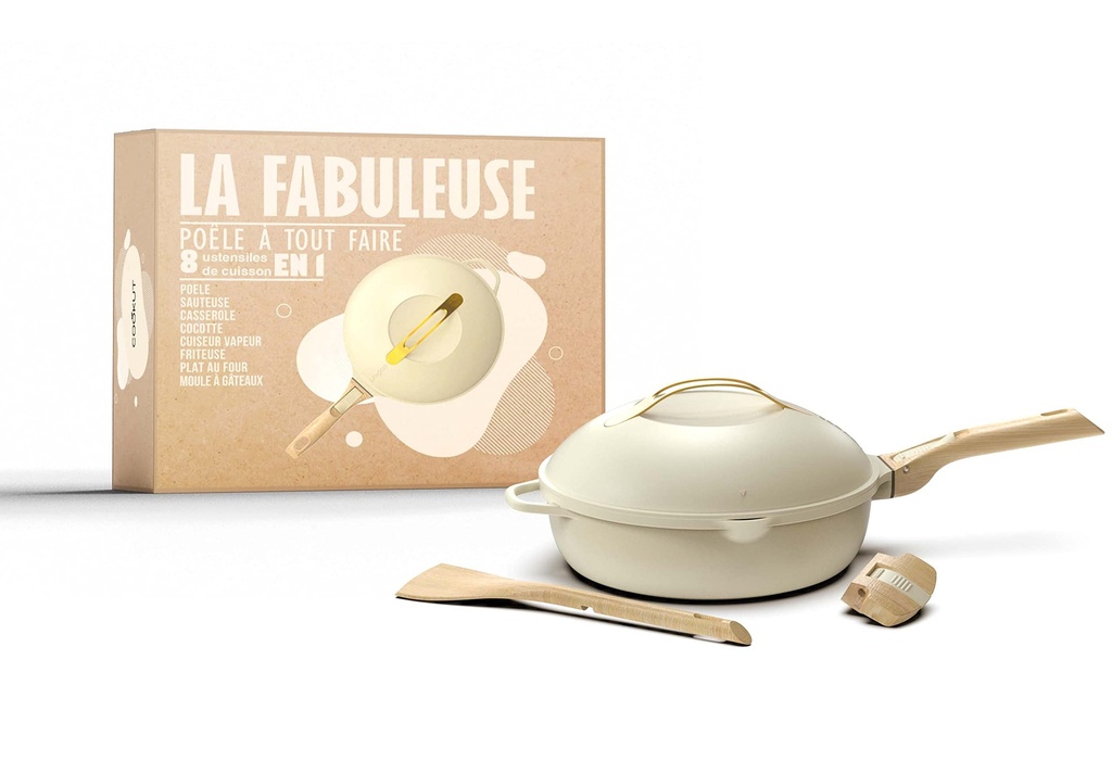 [FAB28CR] COOKUT - La FABULEUSE Ø28cm - 4,5L (Blanc)