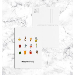 BELGE UNE FOIS - Carte postale HAPPY BEER DAY