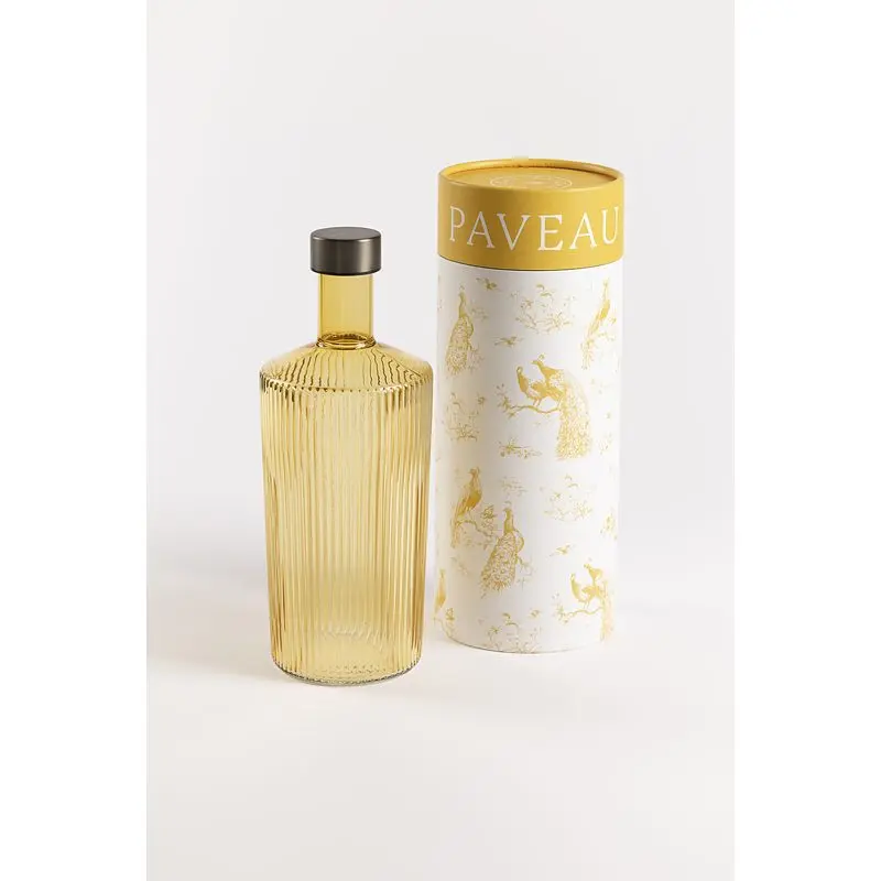PAVEAU - Carafe Ribbed CABLE Bottle (Jaune)