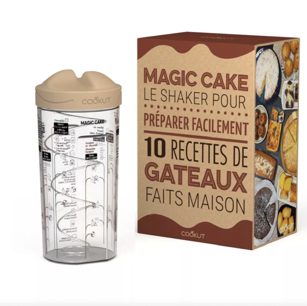 COOKUT - Shaker MAGIC CAKE 10 recettes à gateaux