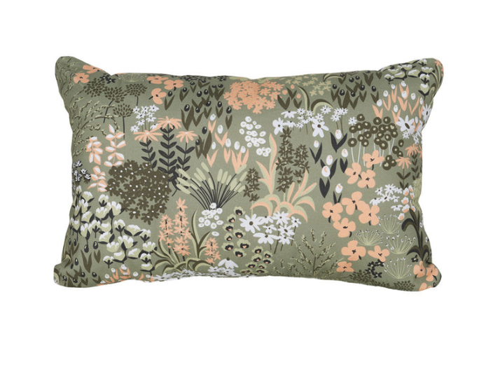 FERMOB - Coussin Outdoor Bouquet sauvage Champêtre 68 x 44 cm VERT CACTUS