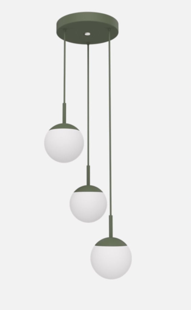 FERMOB - Lampe Suspension MOOON Triple Ø15cm (Cactus)