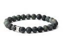 Gemini - Bracelet avec pierre Jaspe 8mm (Alpha Vert mat)