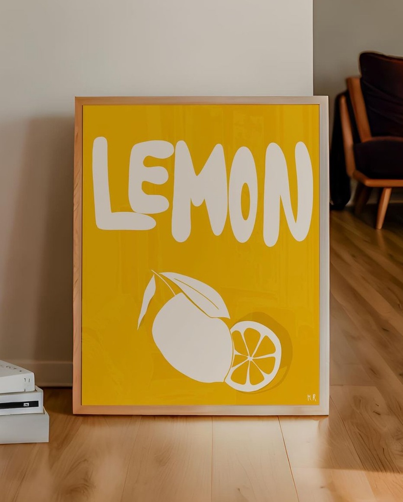 CARABOUTCHA - Poster LEMON 40x50cm + CADRE