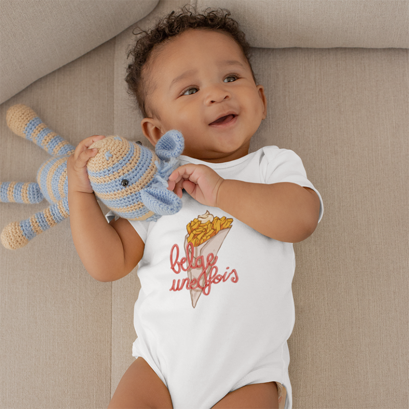 BELGE UNE FOIS - Body Bébé BELGE UNE FOIS CORNET DE FRITES