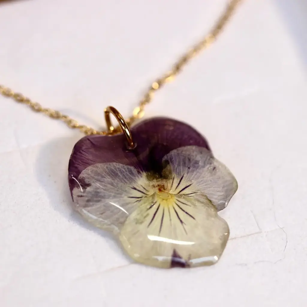 OXALIS - Collier Fleurs GRANDE Pensée