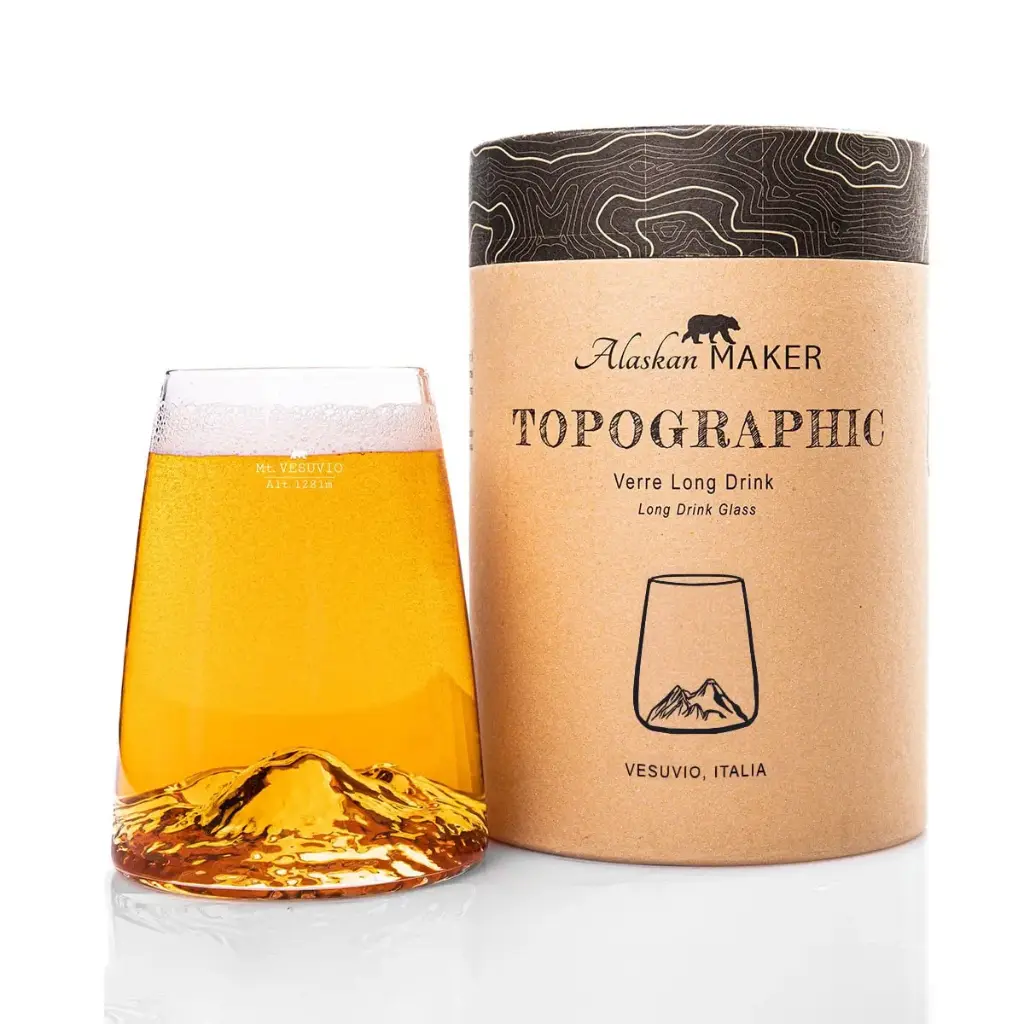 ALASKAN MAKER - Verre Long drink TOPOGRAPHIC  : Vésuve