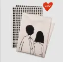 HELEN B - Set de 2 essuies de vaisselle NAKED COUPLE BACK