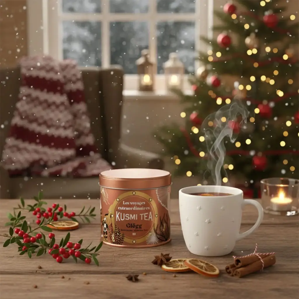 KUSMI TEA - LE GLOGG Infusion Bio de Noël (Édition Limitée 2025) Boite 125g