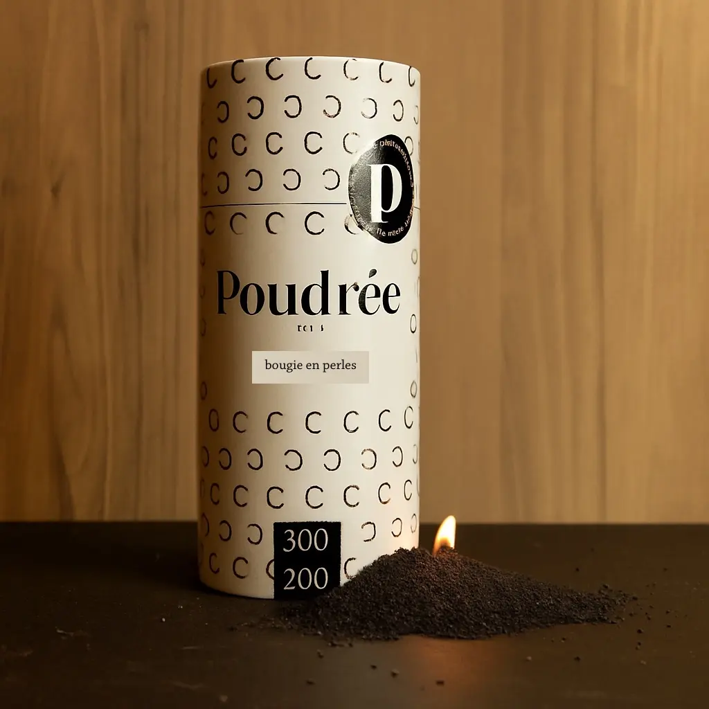 POUDREE PARIS - Recharge de Bougie 500gr à parfumer NOIRE