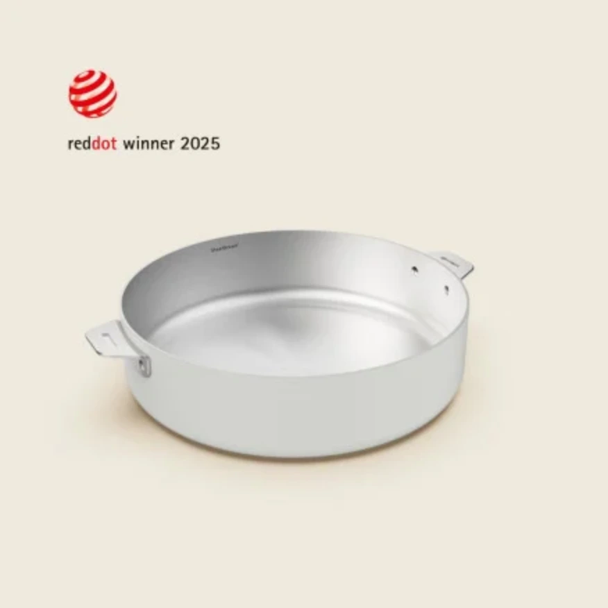 COOKUT - La Merveilleuse SAUTEUSE 28 cm INOX poignée AMOVIBLE (poignée non-incluse)