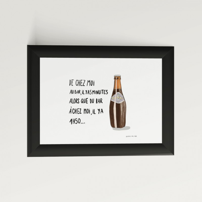 BELGE UNE FOIS - Cadre BAR 21x30cm