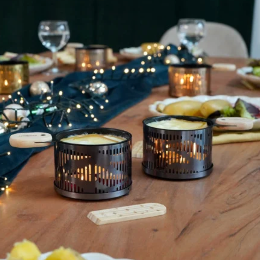 COOKUT - Coffret Raclette à la bougie scintillante (set de 2)