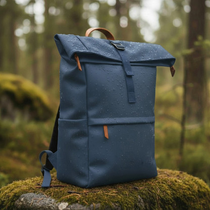 ALASKAN MAKER - Sac à dos Roll-top PU SITKA Bleu marine