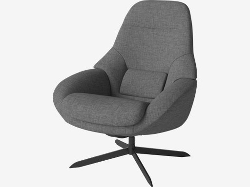BOLIA - Fauteuil Pivotant SAGA Nantes Blue-Grey/Noir
