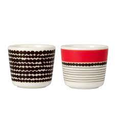 MARIMEKKO - Egg cup Siirtolapuutarha Black/Red