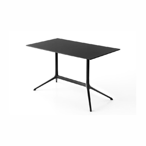 KRISTALIA - Table ELEPHANT Laminé Noir/Alu Noir 150x69xH105cm