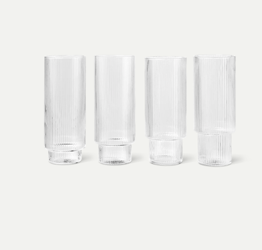 FERM LIIVNG - Verres Ripple Long drink Glasses (4pces)