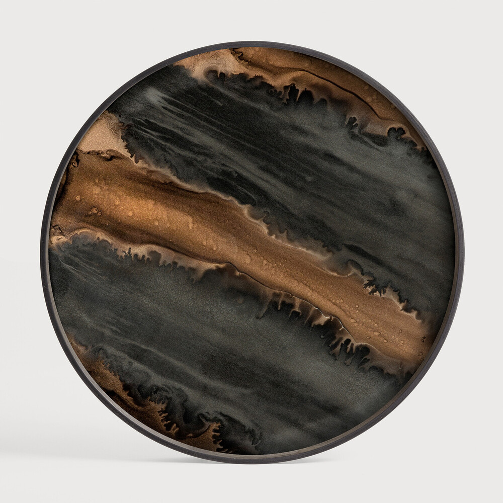 ETHNICRAFT - Plateau ROND 61cm ORGANIC Bronze Glass
