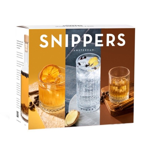 SNIPPERS - Coffret avec 3 verres Mix Rum Gin Whisky