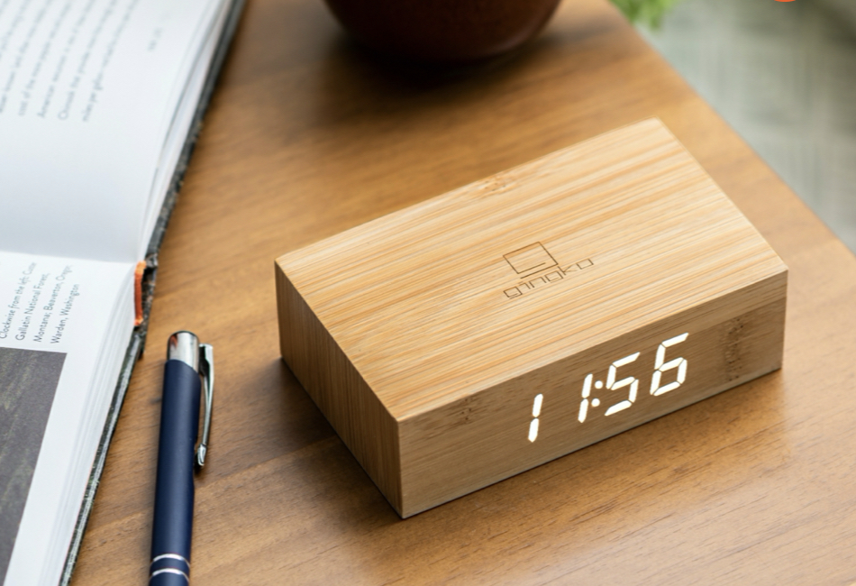 Gingko - FLIP CLICK CLOCK - Bamboo