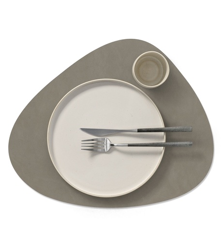 LINDDNA - Set de table CURVE L NUPO Réversible  Linen/Flint Grey